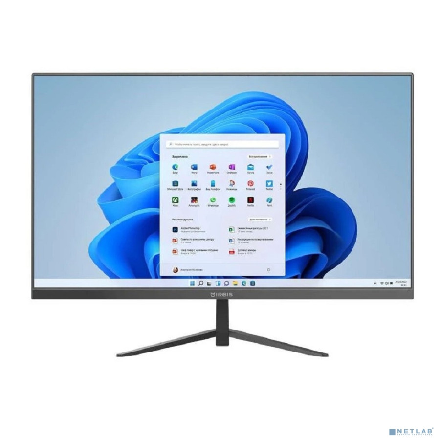 IRBIS SMART AIO 24; 23.8“(i3-1215U;8GB(2666MHz);SSD256GB;IPS;16:9;1000:1;250Cd/m2;5ms;1920x1080x75Hz;HDMI(IN);USB-C;2*USB2.0;3*USB3.2A;RJ45;CardR;WebC